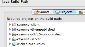 Eclipse: Cayenne dependencies